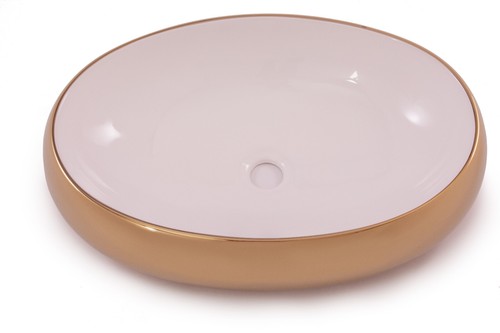 Esclusivo lavabo ovale oro