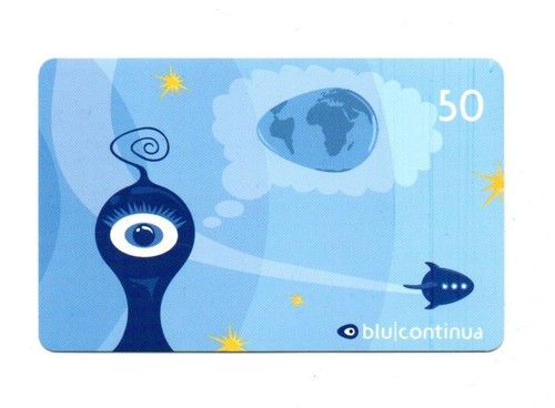 Scheda telefonica blu - scheda,
