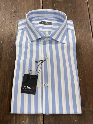 Camicia rigata celeste/bianco