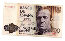 Spagna 5000 Pesetas JUAN CARLOS I PALAZZO REALE 23 - 10 - 1979 E3578187