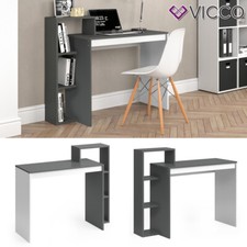 Scrivania Scrivania Mensola Tavolo da ufficio Leo Antracite 3 scomparti Vicco