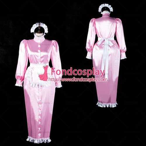 Sissy girl long - pink, satin