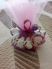 Mini vestiti all'uncinetto,bomboniere nascita, battesimo, comunione,LEGGI DESCRI