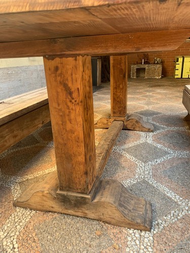 Tavolo con panche fatto - tavolo,