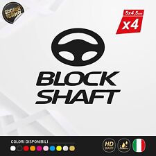 4 Adesivi Compatibili Stile Block Shaft - Antifurto Auto Camion Camper