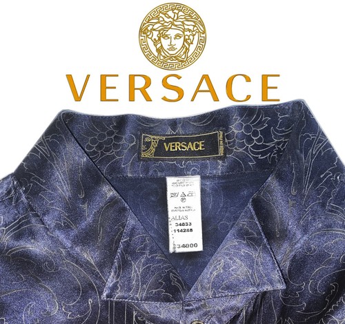 Camicia versace blu scuro - versace,