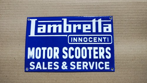 Insegna smaltata lambretta - lambretta, in