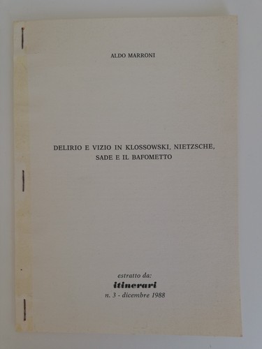 Aldo marroni delirio e - delirio, vizio