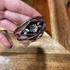 Bracciale vintage in argento alpacca messicana