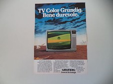 advertising Pubblicità 1984 TELEVISORE TV COLOR GRUNDIG