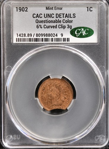 1902 centesimo indiano clip - 1c,