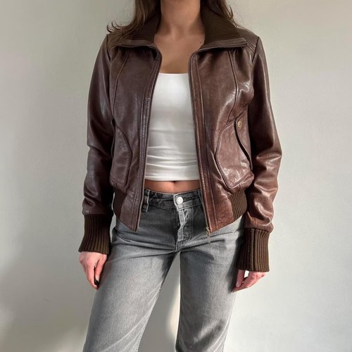 Giubbotto bomber donna marrone