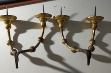 Coppia di torcieri / candelieri  del 700 originali In ferro e legno dorato. Rari