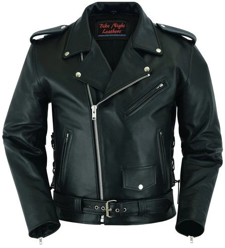 Giacca moto pelle uomo nera - uomo,