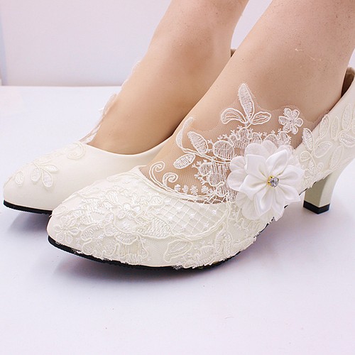 Paio scarpe sposa alla - 1,