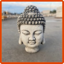 Statua da giardino per esterno scultura testa Buddha in cemento no pietra 30CM