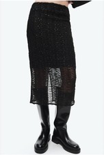 Zara Gonna Midi Nera Donna S
