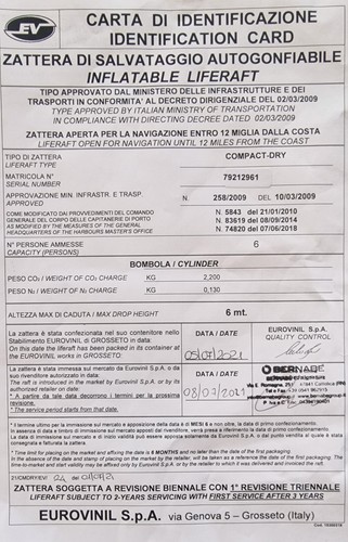 Zattera autogonfiabile