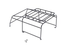 Team Raffee Co. Portapacchi a rulli in acciaio con vassoio bagagli per TRC Defender D90 2 porte