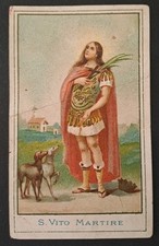 A3 ANTICO  Santino Holy Card SAN VITO MARTIRE CROMO