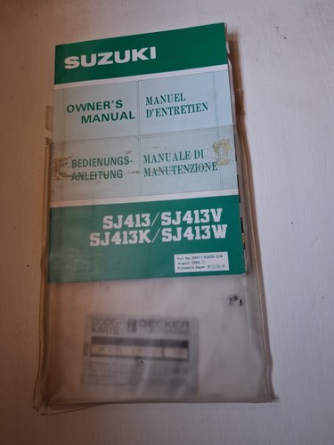 Suzuki owner manual samurai - owner,