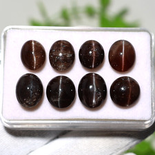 Mystic Lines ~ 8 pezzi pietre preziose cabochon ovali in scapolite naturale 1...