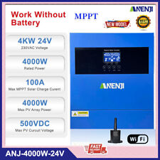 4000W Off-Grid Inverter Solare Ibrido MPPT 100A Pure Sine Wave 24V 220V 500V WIF