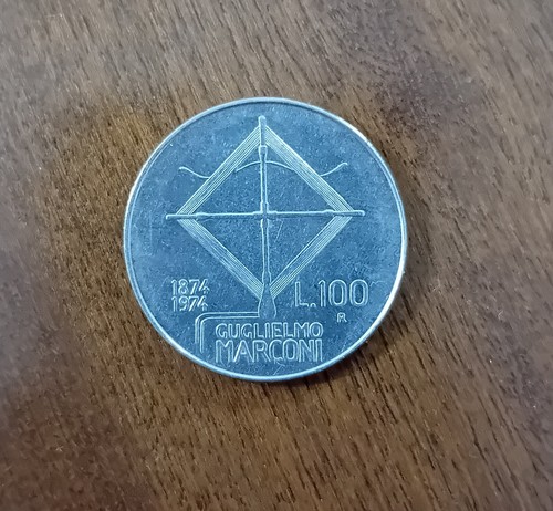 100 lire guglielmo - , marconi