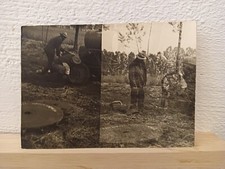Foto con Doppia Esposizione Abbiategrasso lavori agricoli Ente Risi anni '50 '60