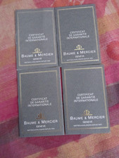 N. 4 Garanzie Baume e Mercier Vari Anni Originali