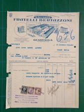 FRATELLI BERTAZZONI FABBRICA CUCINE ECONOMICHE, GUASTALLA (RE) FATTURA 1933