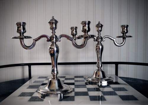 Coppia candelabri christofle - candelabri,