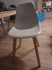 Sedie stile scandinavo nordico colore grigio piedi in legno