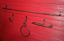 Set da bagno semplice in ferro forgiato anello barra T.P. Porta Accappatoio Felice di Fare Lavori Personalizzati