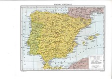 SPAGNA E PORTOGALLO CARTINA