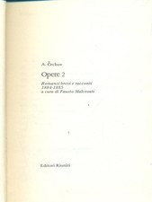 OPERE 2 NARRATIVA STRANIERA PRIMA EDIZIONE  A. CECHOV EDITORI RIUNITI 1985