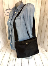 PRADA Medium BLACK TESSUTO