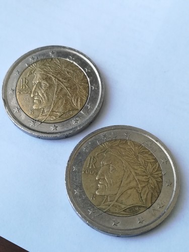Monete euro dante - da, 2
