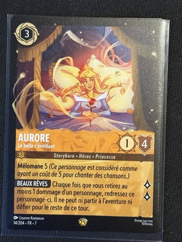 Carta disney lorcana aurore - disney,