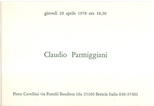 Claudio parmiggiani invito - claudio,