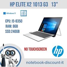 HP ELITE X2 1013 G3 Tablet Cpu i5-8350u Ram 8gb SSD 240 NO TOUCH 13" GRADO A-