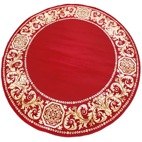 Tappeto rotondo rosso - , meandro