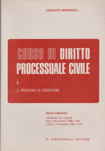 Mandrioli corso diritto - corso, di