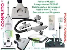 FOLLETTO VK220S COMPLETO PULILAVA PICCHIO LAVATAPPETI BATTITAPPETO ACCESSORI 220