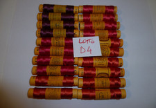 20 SPOLETTE COLORI CORALLO GERANIO , IN SETA N° 24 MARCA : TRE STELLE LOTTO D4
