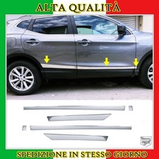 PROTEZIONE PORTA LATERALE CROMO 6 pz ACCIAIO Per NISSAN QASHQAI II 2013 AL 2020