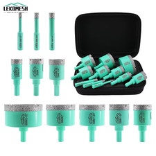 10 Punte Diamantate per Piastrelle Frese Adattatore Seghe a Tazza Gres Ceramica