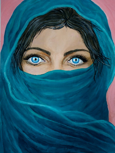 Ritratto una donna con - di,
