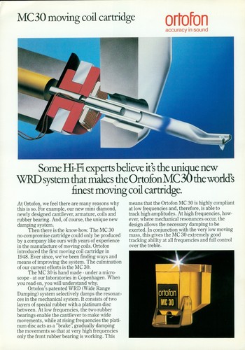C1977 ortofon mc30 cartridge - c1977,