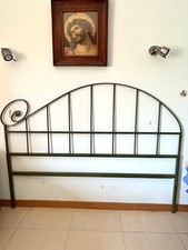 struttura letto matrimoniale ferro battuto design "balena" (anche solo testiera)